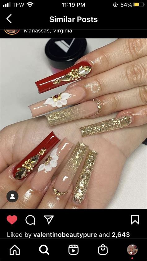 Pin By Odette Perea🦋 On Nails In 2021 Ghetto Nails Long Acrylic