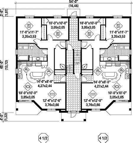 plan pm  unit house plan  open floor plan affordable house plans floor plans