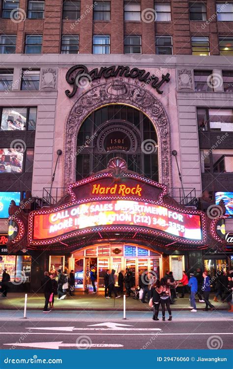 paramount theatre times square manhattan nyc editorial image image  landmark colorful