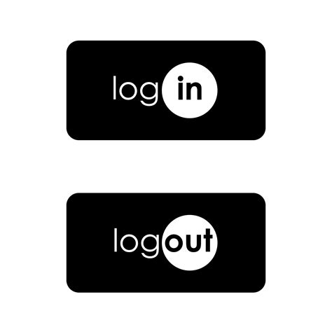 login icon  text style isolated  white background  vector art  vecteezy