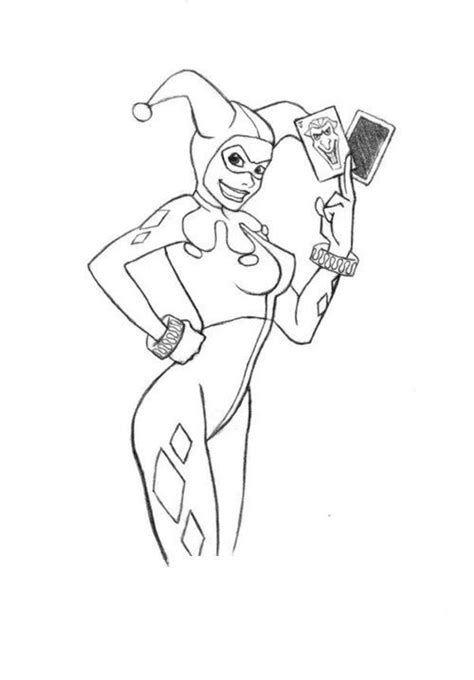 coloring pages harley quinn printable  kids adults