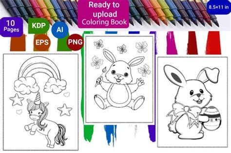 easter unicorn coloring book