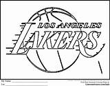 Coloring Lakers Logo Print sketch template