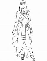 Egyptian Coloring Woman Pages Kids sketch template