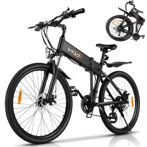 vivi foldable electric bike  adults  electric mountain bike  motor ebike max miles