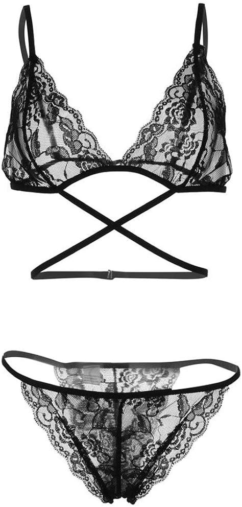 buy sexy embroidery lace lingerie set for women sex two piece strappy
