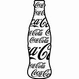 Cola Coca Bottle Outline Coke Drawing Logo Cocacola Choose Board Colouring sketch template