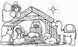 Nativity Coloring Pages Printable Scene Christmas Popular sketch template