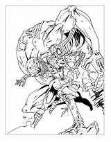 Spiderman Coloring Pages Comic Comics Books Battle Adults Venom Fighting His Et Nemesis Against Adult Printable Color Colouring Justcolor Livres sketch template