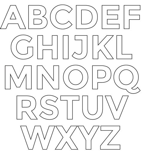 printable large letter stencils