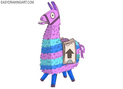 draw llama  fortnite easy drawing art