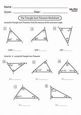Sum Triangle Theorem Worksheets Pdf Worksheet Math sketch template