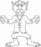 Werewolf Coloring Pages Monster Cute Colouring Cartoon Library Clipart sketch template
