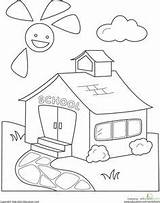 Schoolhouse Preschool Yr sketch template