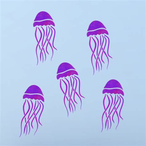 jellyfish stencil nautical theme craft template craftstar craftstar