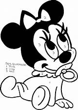 Minnie Mouse Coloring Baby Pages Mini Printable Drawing Colouring Christmas Print Printables Color Kids Mickey Drawings Az Cartoon Mice Coloringhome sketch template