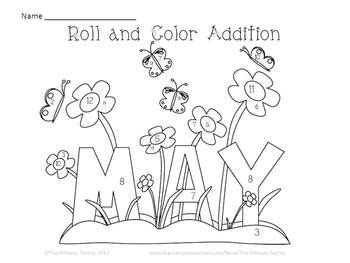 roll  color addition freebie spring coloring pages coloring