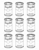 Warhol Andy Coloring Soup Pages Cans Pop Kids Sheets Para Template Campbell Worksheets Colouring Quality High Colorear Campbells La Printable sketch template