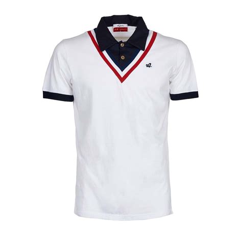 australian jersey polo shirt man white navy red mascheroni sportswear