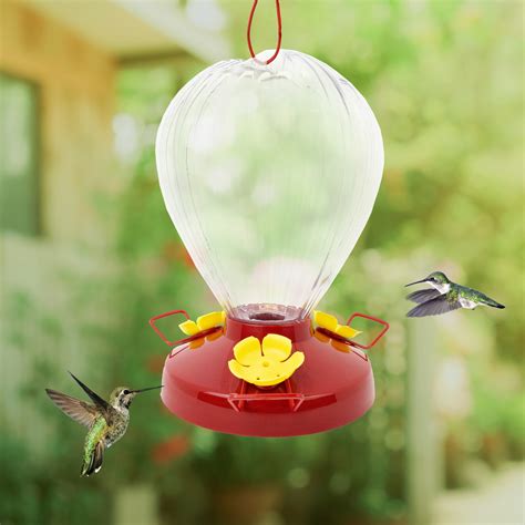 perky pet fluted balloon plastic hummingbird feeder  oz walmart
