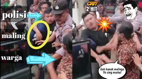 Virall Warga Salah Sasaran Pukul Polisi Yg Di Kira Jambret Lucu Sumpah