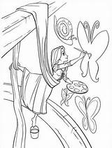 Coloring Rapunzel Pages Tangled Disney Color Book sketch template
