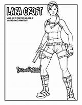Croft Lara Tomb Raider Coloring Drawing Draw Tutorial sketch template