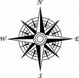 Compass Simple Cardinal Draw Points Cliparts Clipart Directions Computer Designs Use sketch template