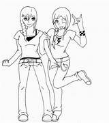 Coloring Pages Sisters Twin Anime Sister Girls Big Twins Colouring Color Printable Print Colorings Getcolorings Deviantart Getdrawings Search Coloringhome Popular sketch template
