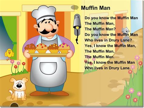 muffin man nursery rhyme littlereadersappcom
