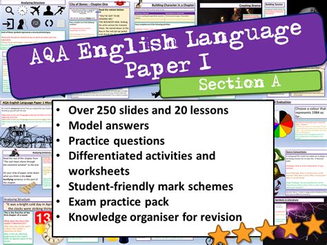 aqa english language paper  section  teaching resources