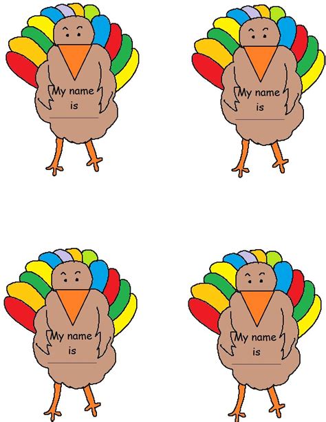 printable turkey  tags