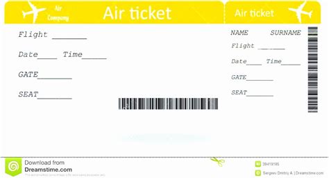 plane ticket template  elegant  airline ticket template word tyopn