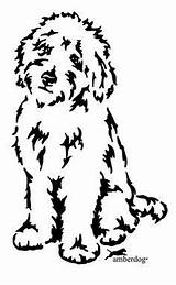 Goldendoodle Labradoodle Svg Dog Silhouette Clipart Doodle Golden Drawing Perros Puppies Tattoo Perro Puppy Clip Hund Cricut Cliparts Silueta Hair sketch template
