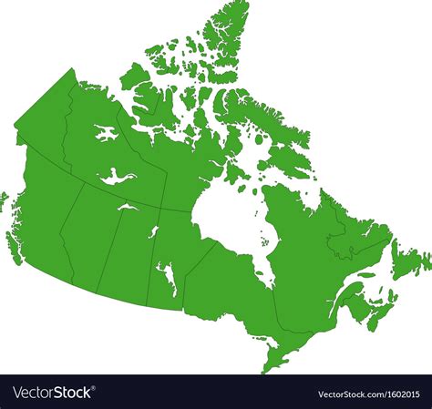 green canada map royalty  vector image vectorstock