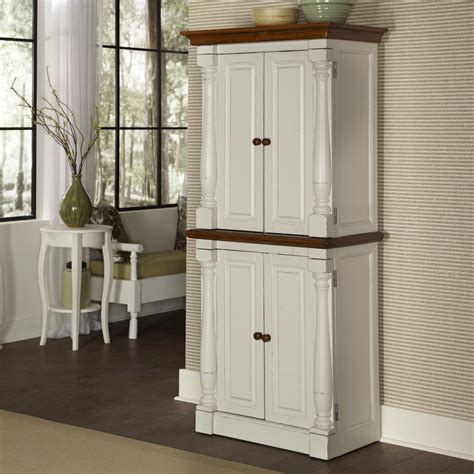 integrating white kitchen pantry cabinet   storage solution