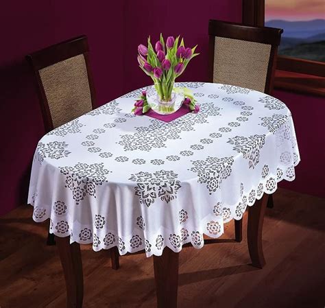 mforstyle oval tablecloth white  cm  cm amazoncouk