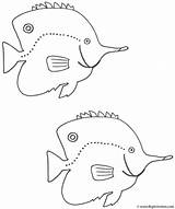 Fish Discus Coloring Two Bigactivities Print sketch template