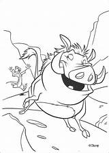 Coloring Timon Chasing Pumbaa Lion Pages Color Print King Hellokids sketch template