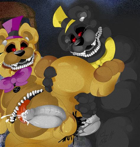rule 34 anal anal sex animatronic anthro balls barefoot bear bow chubby claws cum cum in ass