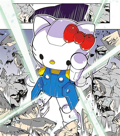 hello kitty fights monsters with a giant robot in new webcomic