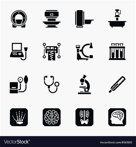 medical diagnostic icons set royalty  vector image