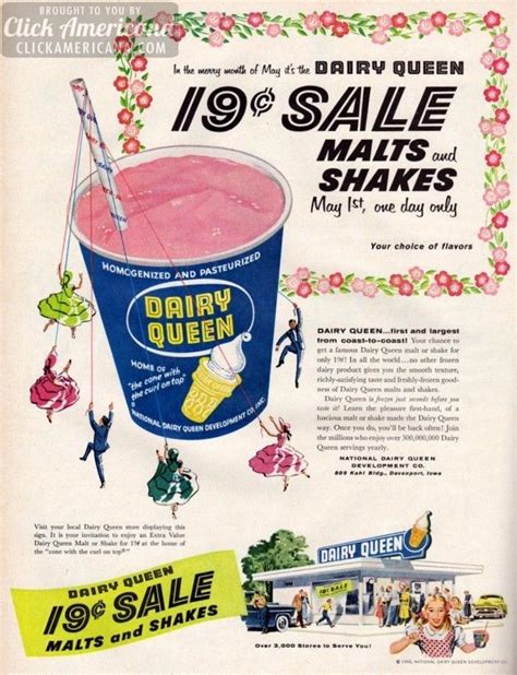 dairy queen  cent sale  dairy queen vintage ads  ads