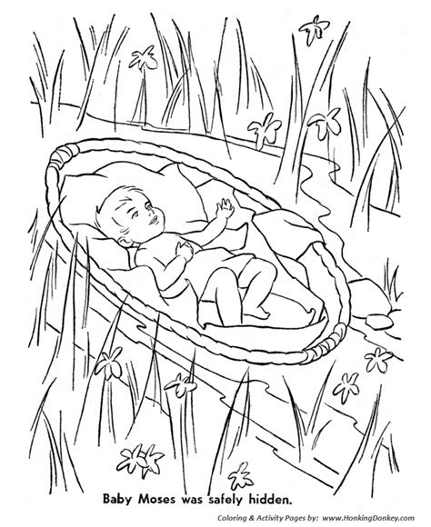 bible story characters coloring page sheets baby moses coloring page