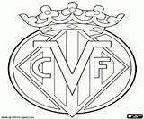 Villarreal Coloring Emblem Cf sketch template