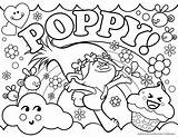 Trolls Coloring Pages Poppy Movie Kids sketch template