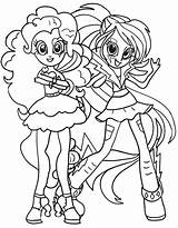 Equestria Girls Coloring Pages Girl Rainbow Dash Pony Little Drawing Dancing Print Color Pie Pinkie Angels sketch template