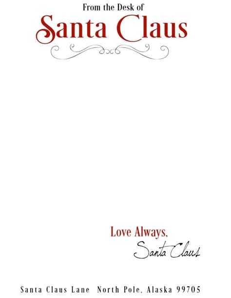 printable santa letter templates
