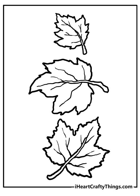 autumn leaves coloring pages