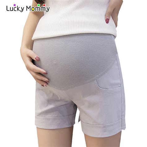 6 Candy Color Casual Pregnancy Shorts Thin Cotton Maternity Clothes For
